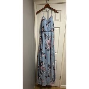 Kleinfeld Bridal Party Blue Floral Dress, New With Tags, Size 14
